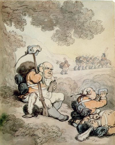 Light Infantry Volunteers, 1804 by Thomas Rowlandson